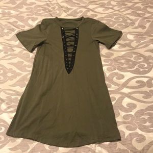 NWOT army green dress
